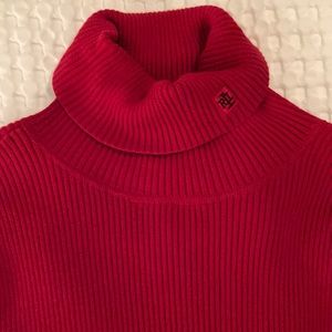 Red Ralph Lauren turtle neck